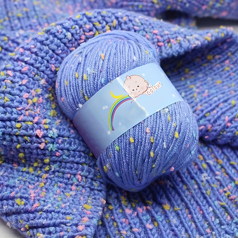 

5rolls Color Dot Wool Ball Hand Knitted For Crocheting And Knitting Sweater Hat Scarf Milk Cotton Medium Thick Wool Ball 50g/pc