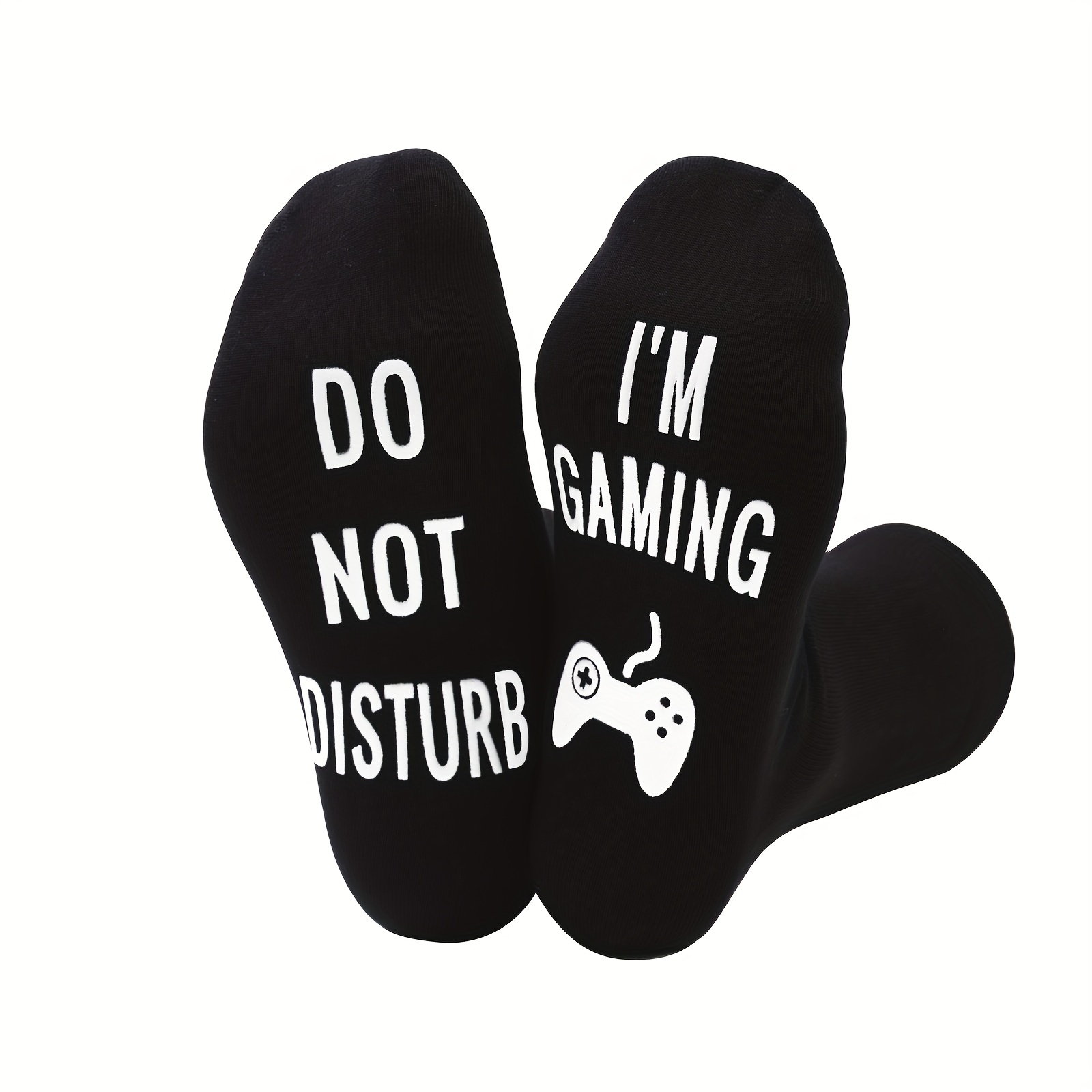 

' I Am Gaming ' Print Funny Novelty Cotton Crew Socks, Ideal Gifts For Men Husband Christmas Birthday Presents For Boy Friend