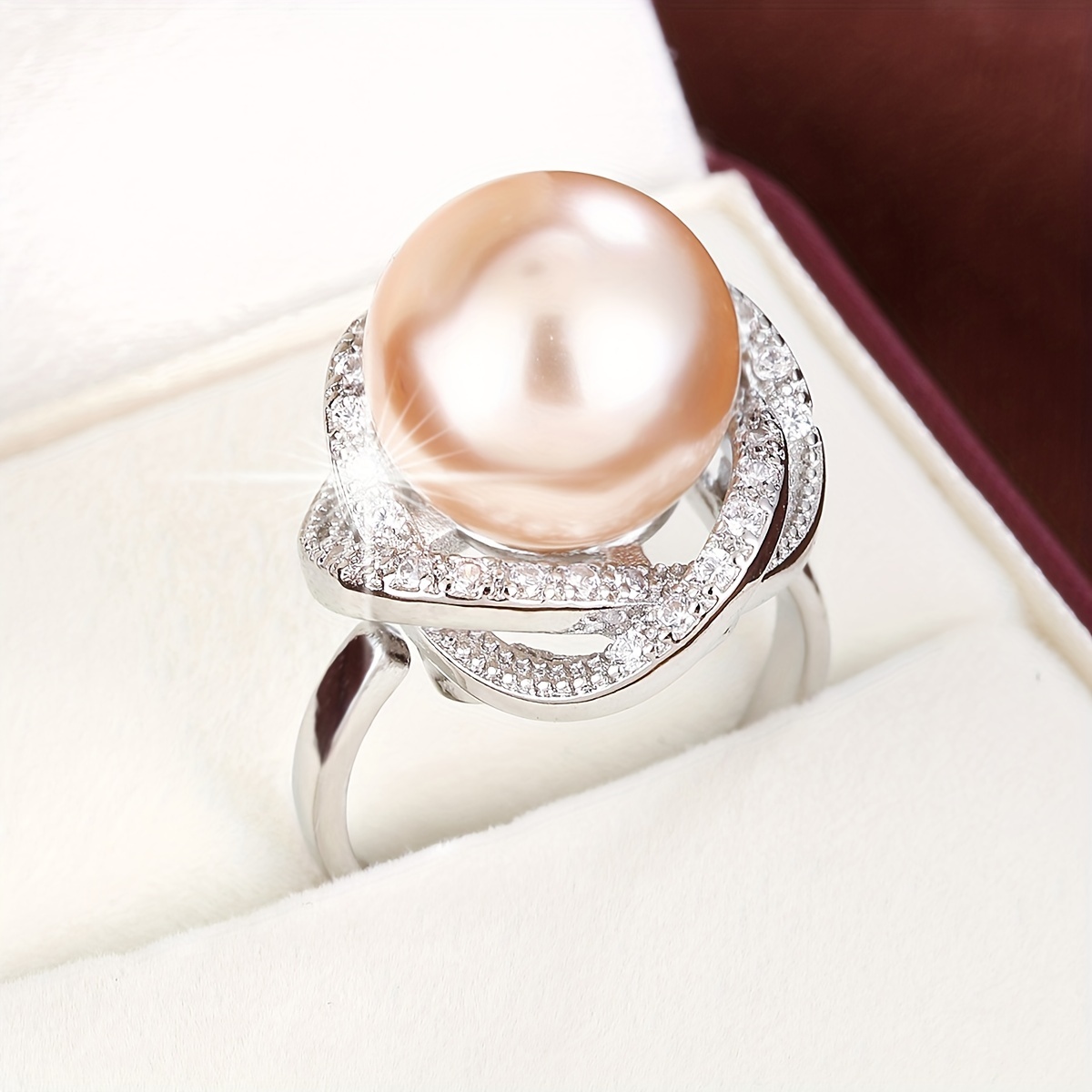 טבעת נחושת מתכונת אלגנטית עם זירקוניה סינתטית, עיצוב פתוח רב סקסי לנשי, עיצוב פתוח רב סקסי לנשי. עונה