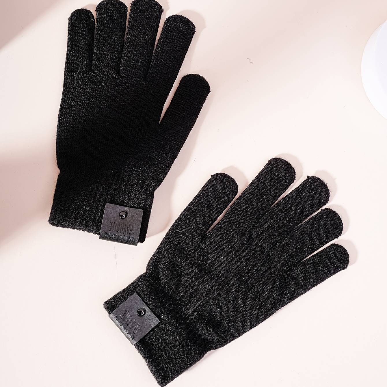 Men's Knitted Hat And Gloves Set