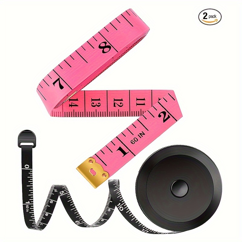  Sewing Tape Measure, Medical Body Cloth Tailor Craft Dieting  Measuring Tape, 60 Inch/1.5M Dual Sided Retractable Ruler with Push Button  Round(1 Pack, Black) : Arts, Crafts & Sewing