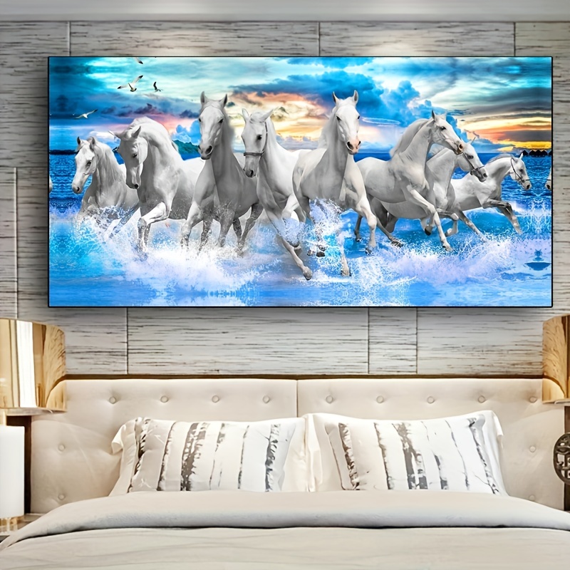 Tableau décoration cheval écurie : toile murale