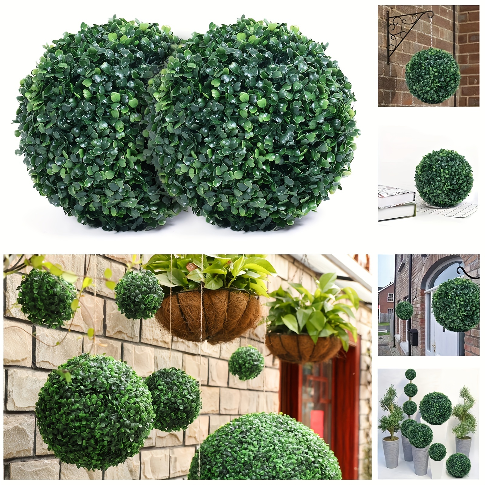 5PCS Greenery Artificial Hanging Balls Greenery Balls Boxwood Balls Home  Decor