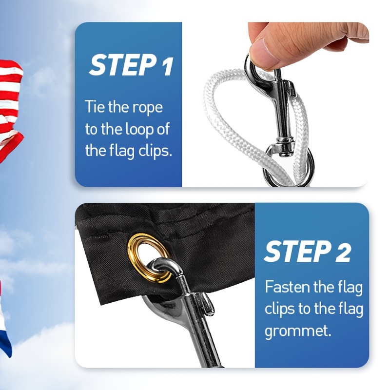 Flag Swivel Snap Clips Heavy Duty Metal Flag Snaps Hooks - Temu