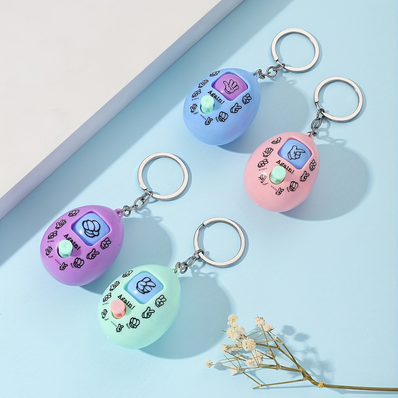Mini Rock-paper-scissors Game Keychain Cute Fun Fidget Toy Key Chain Ring  Purse Bag Backpack Charm Stress Relief Party Favors Toy Friends Gift - Temu