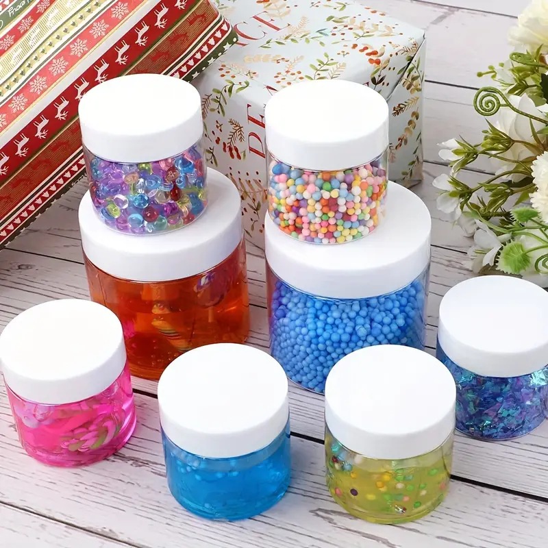 Empty Slime Containers 12 And 12 Plastic Storage Jars With - Temu