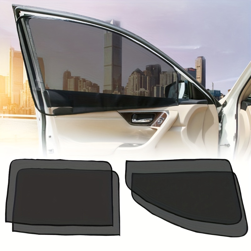 Pare-soleil magnétique pour vitres latérales avant et arrière de voiture, 4  pièces, en maille, accessoires