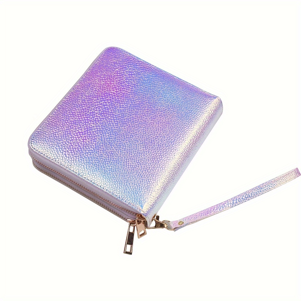 Image of 120-slot Rainbow/silvery Nail Stamping Plate Case Card Bag Stamping Template Storage Organizer Holder Nail Art Tools For 6 X 12cm/6 X 6cm/5.6 X 5.6cm