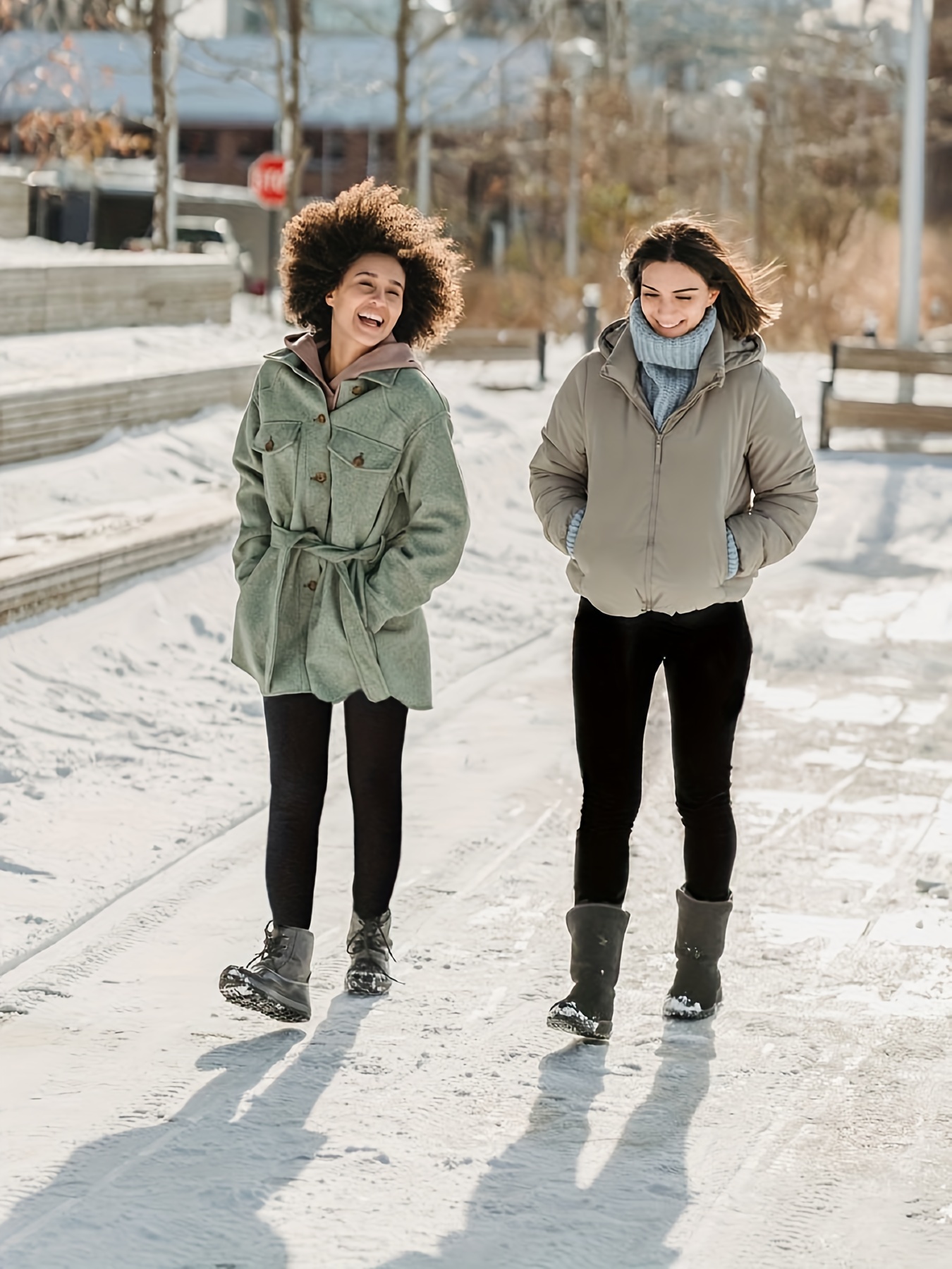 Fashion Women Stretch Fleece Winter Pants Warm Leggings Ankle