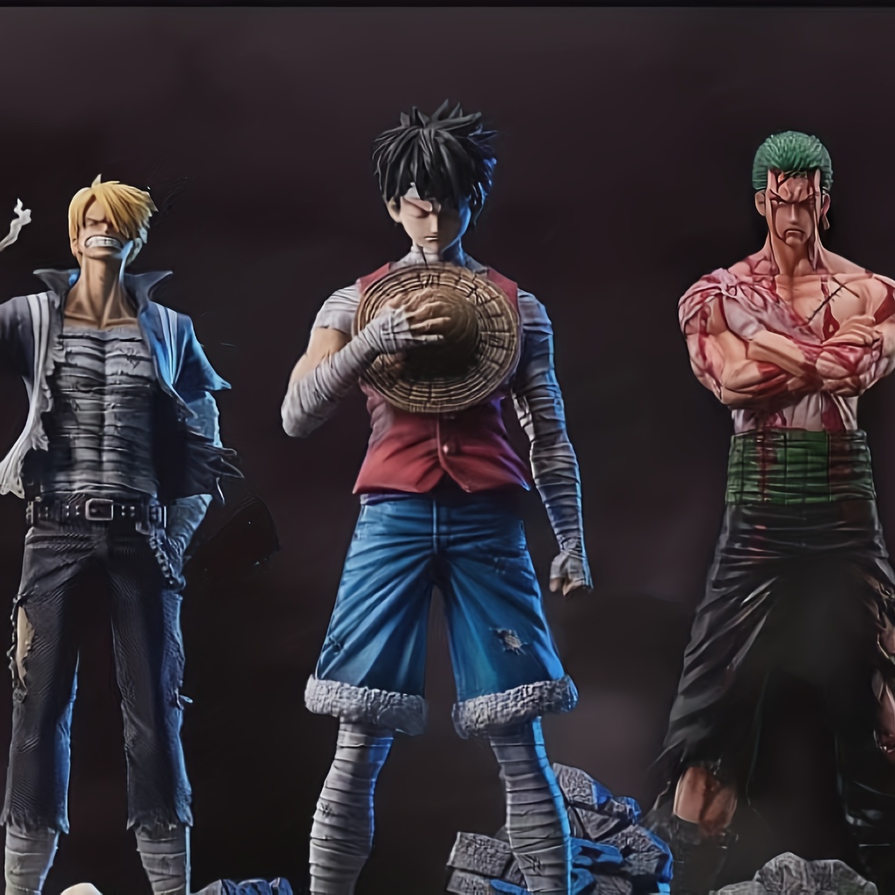 10 pçs/set One Piece Animação Personagens Luffy Roronoa Zoro