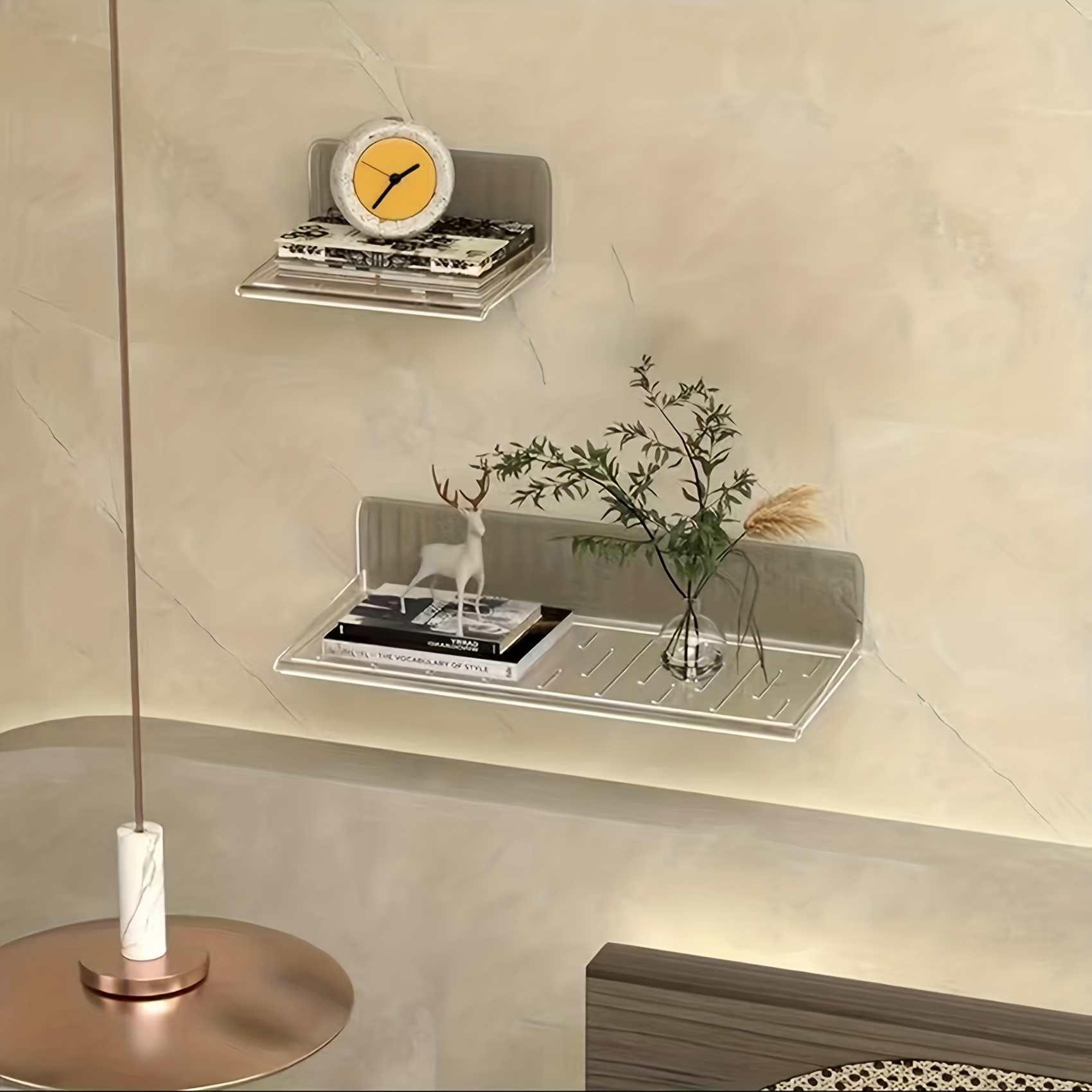 Transparent Wall mounted Storage Box Floating Wall Shelf - Temu