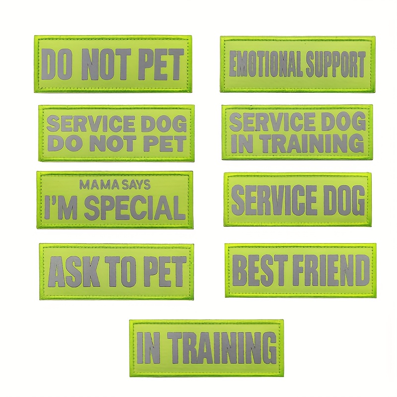 1 PC EMOTIONAL SUPPORT DO NOT PET BADGE Patches for ASK TO PET