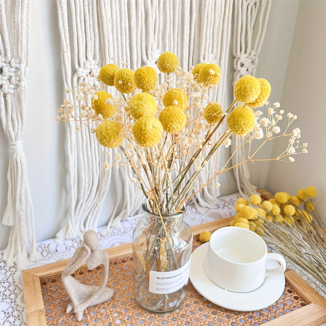  10 tallos de algodón blanco, ramas de flores secas, tallos de  algodón para decoración de boda, flores de algodón, flores secas, decoración  de casa de campo : Hogar y Cocina