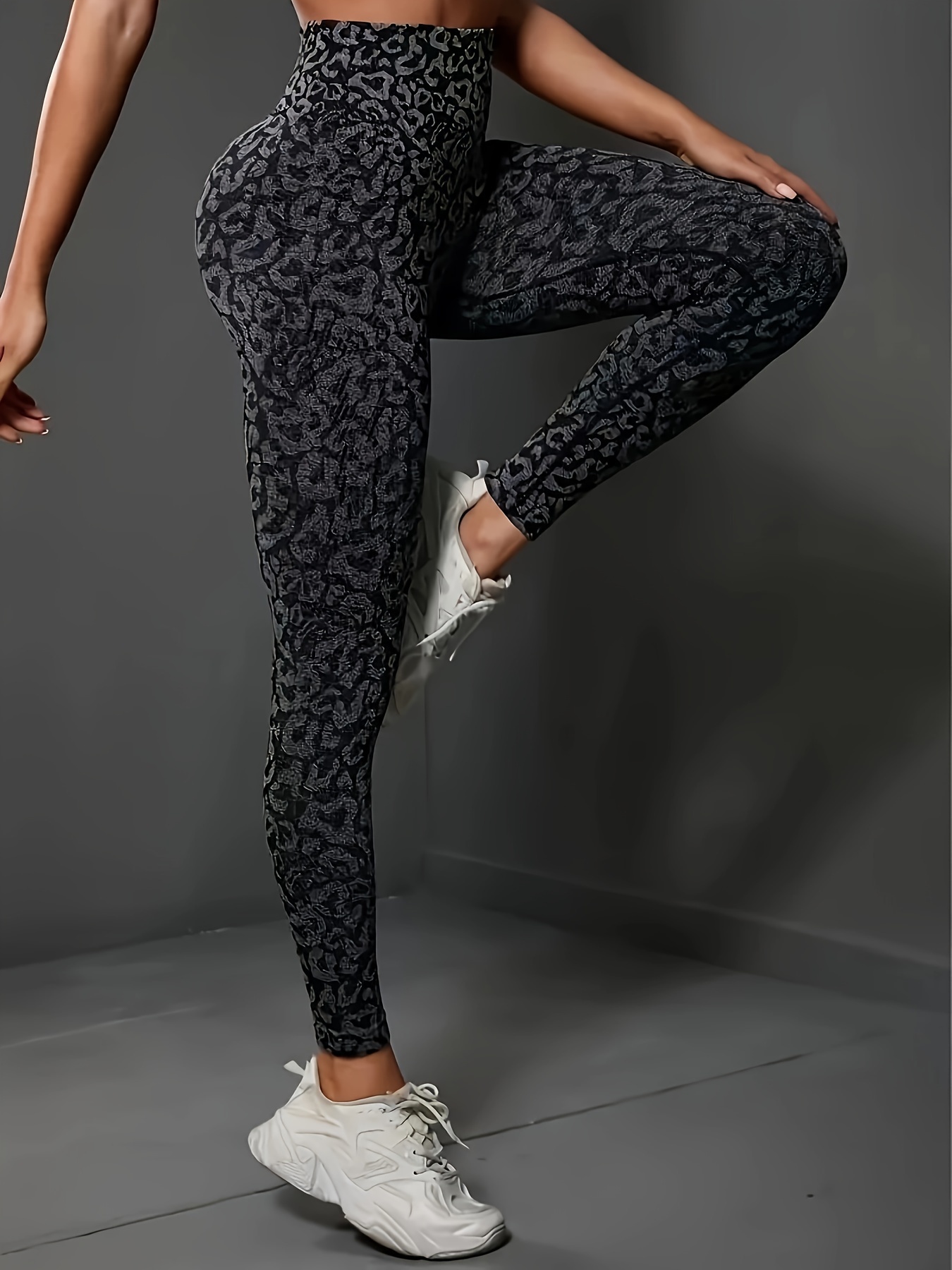 Brown Leopard Leggings with pockets - ClickEdge