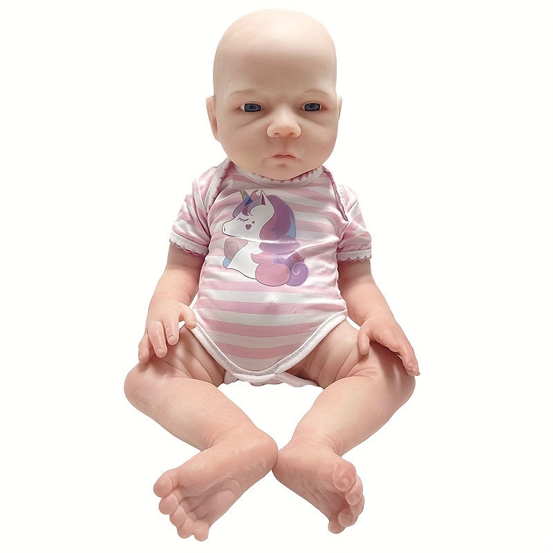 19 Inch reborn baby doll silicone full body toddler dolls toy rebirth  lifelike boys and girls cute newborn toy gift