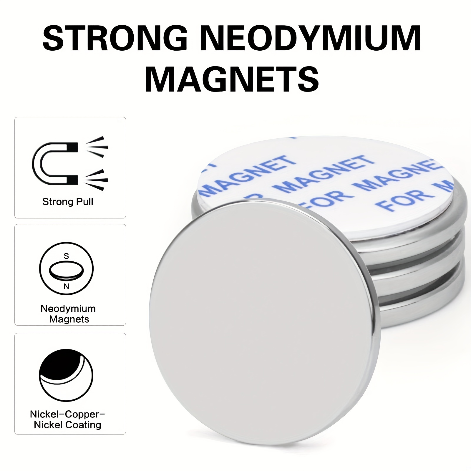 Neodymium Magnets Disc 1/2 in x 1/8 in Rare Earth Craft Magnets