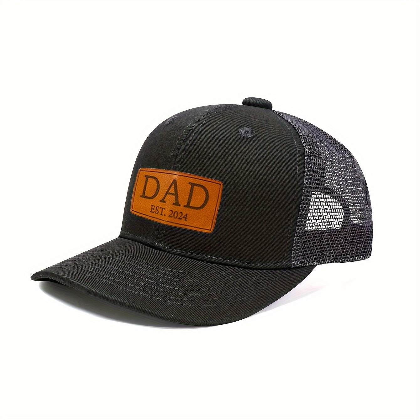 Dog Father coffeee lovver Sun hat mesh hat Pigment Black Mens Trucker Hats  Gifts for Men Baseball Hat