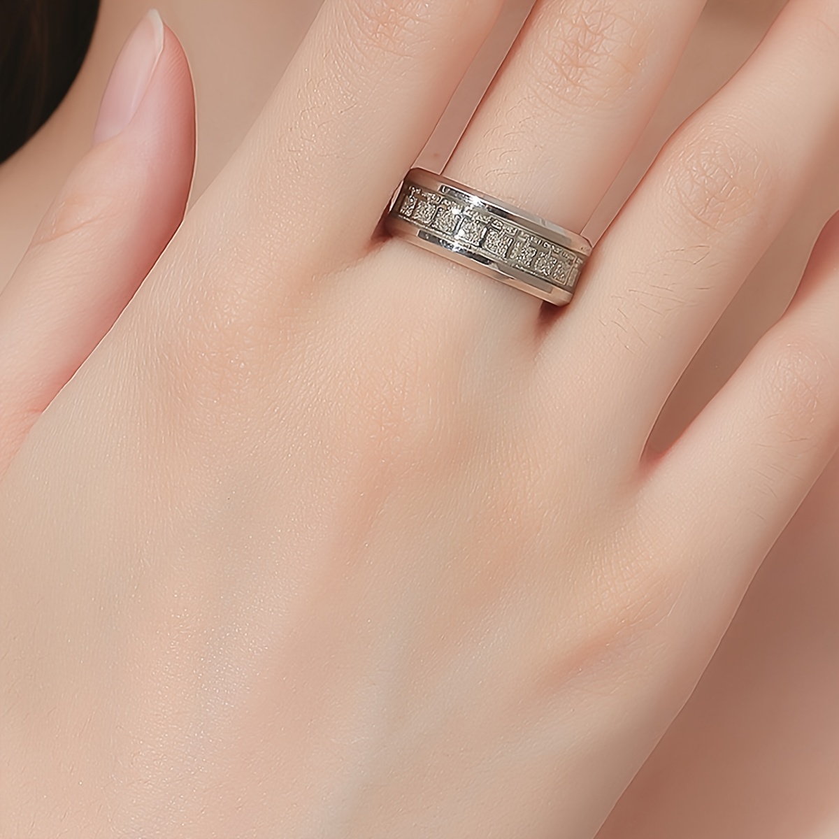 Men's Funky Titanium Stainless Steel Cross Ring