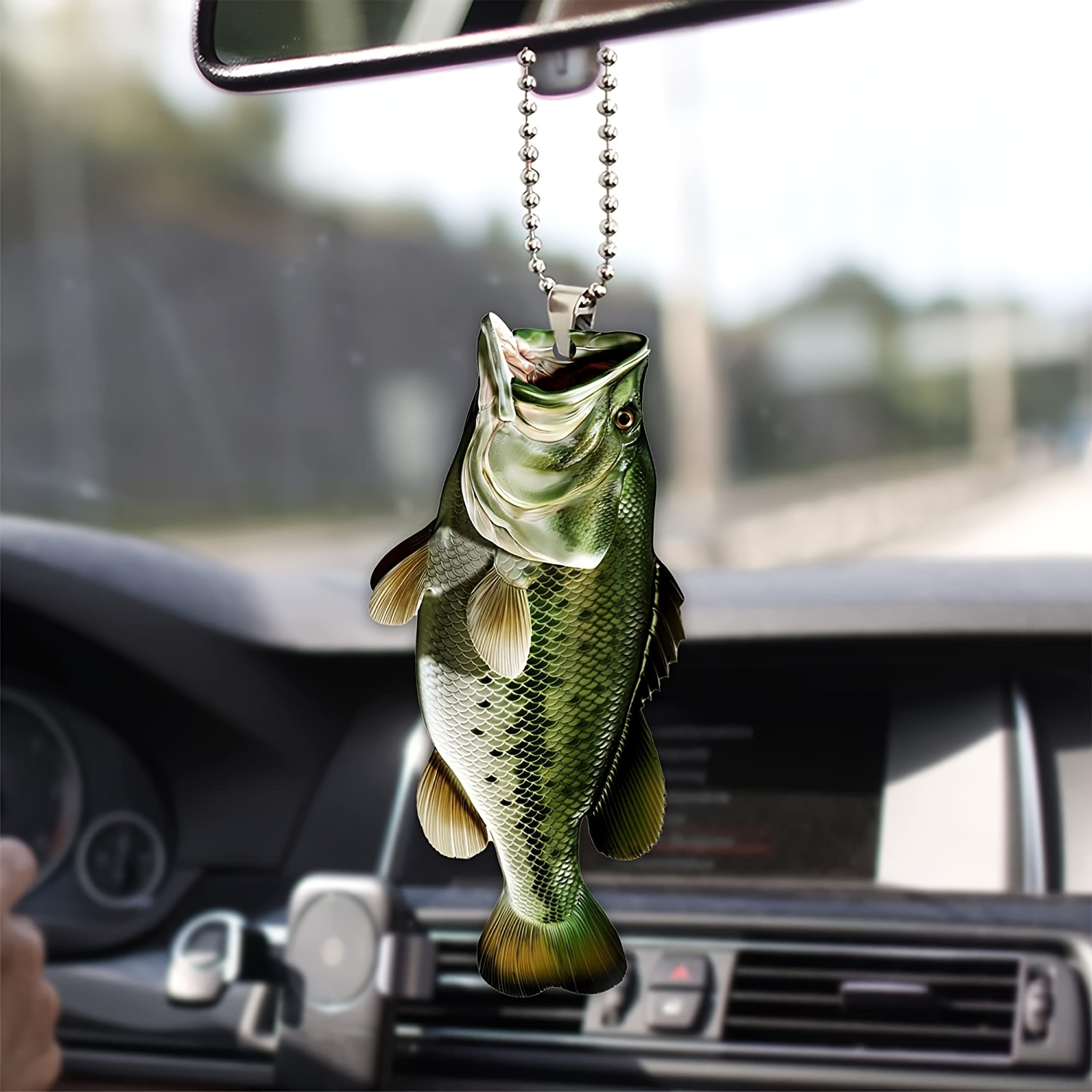 3 Colors Fish Hook Fish Keychain And Bag Pendant Car Rearview