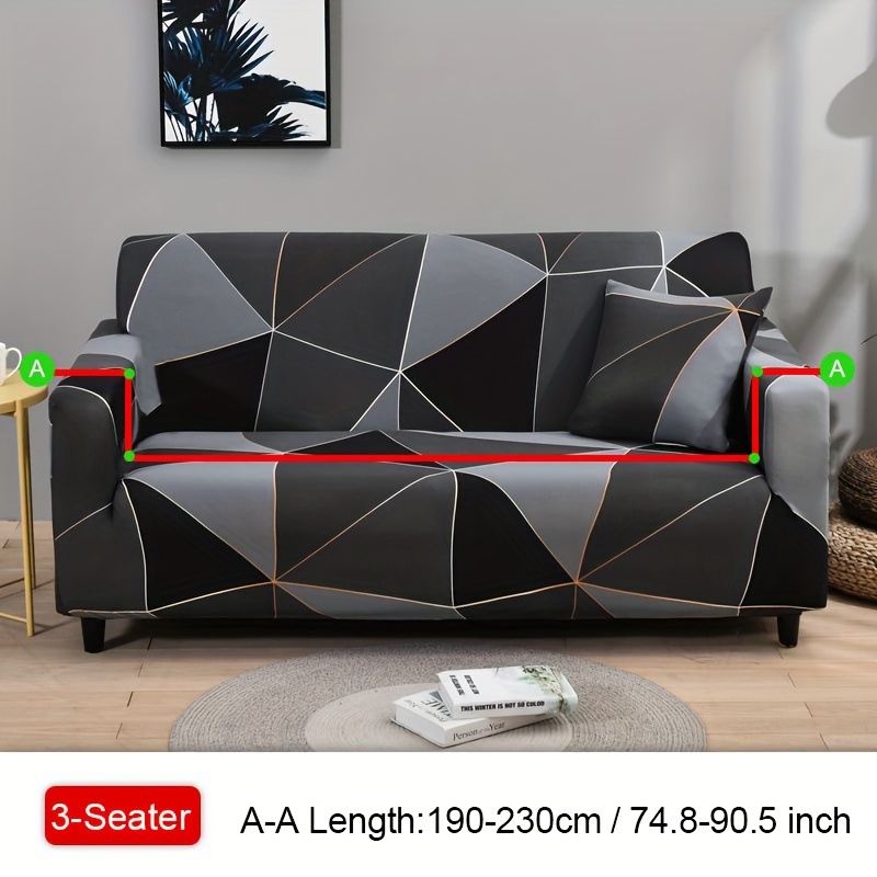 Stretch Geometric Pattern Sofa Cover Printed Spandex Sofa - Temu