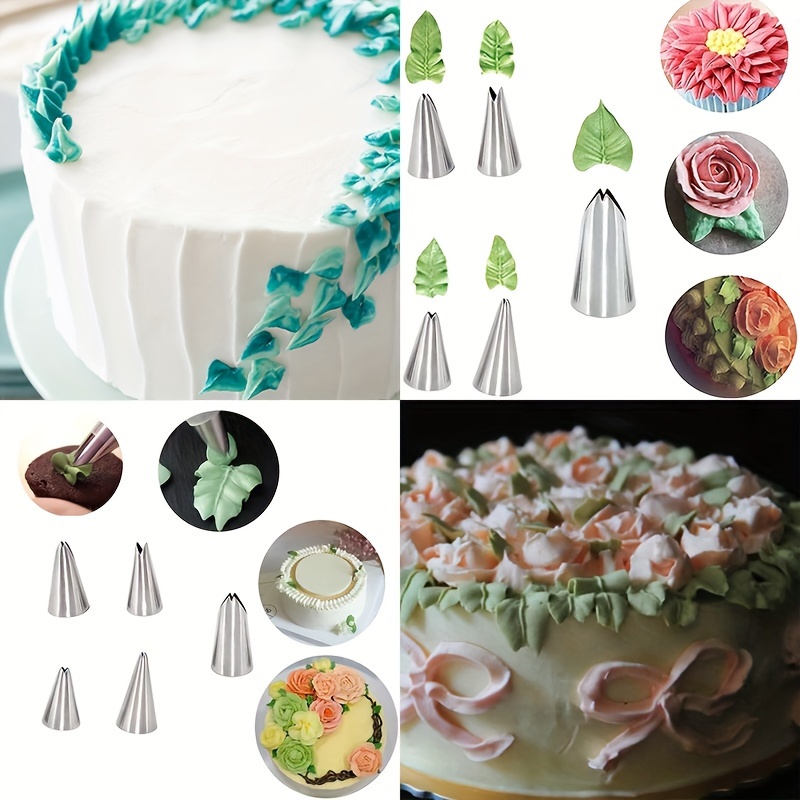 7pcs piping nozzles set leaf icing nozzles cream cake Temu