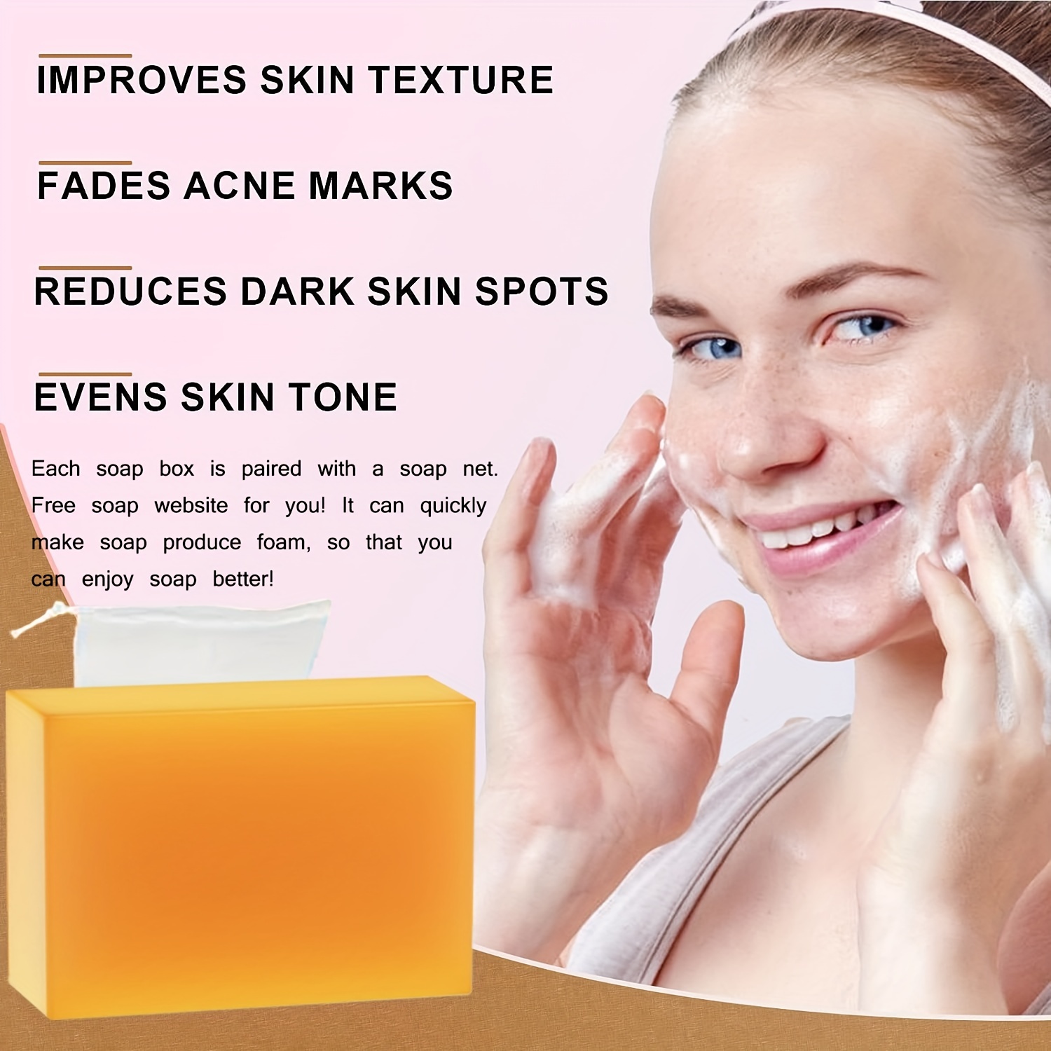 Savon au curcuma pour l'acné et les taches sombres, barre de savon au  curcuma fait à la main, nettoyage en profondeur hydratant efficacement