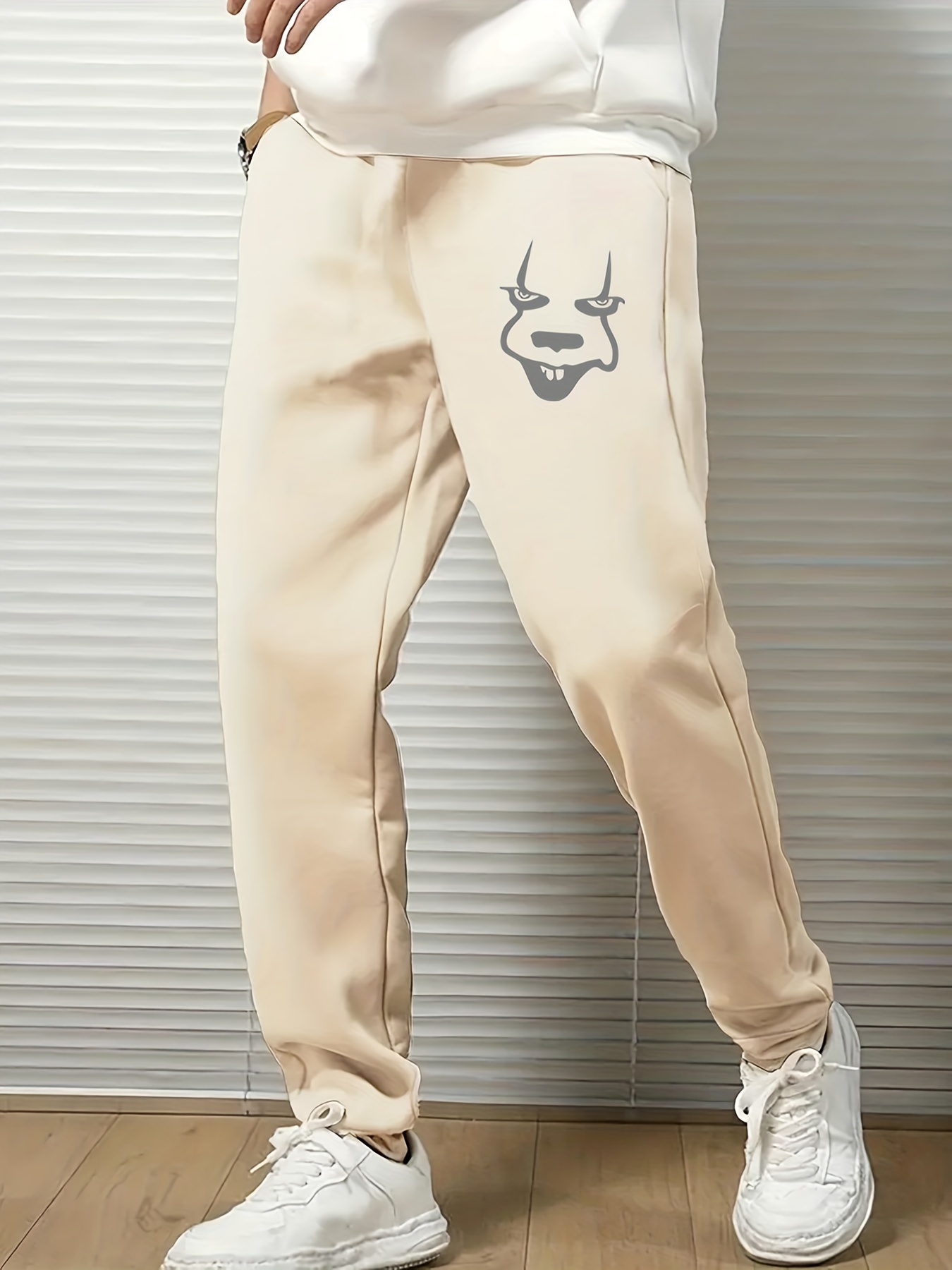Men's Scary Face Sports Pants Drawstring Joggers