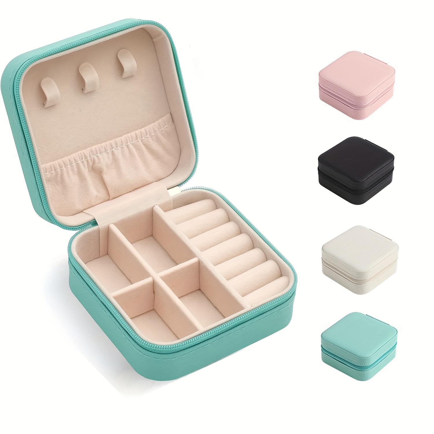 Mini Jewelry Box Travel Display Case Portable Storage Organizer