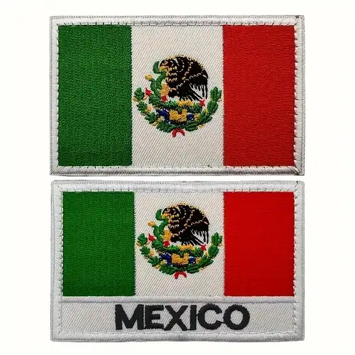 Mexico Flag Iron On sew on Patch Size Mini 1.2X1.7 inches. Mexico Flag  Country National Emblem Iron On Sew On Patch Military Uniform Emblem Logo