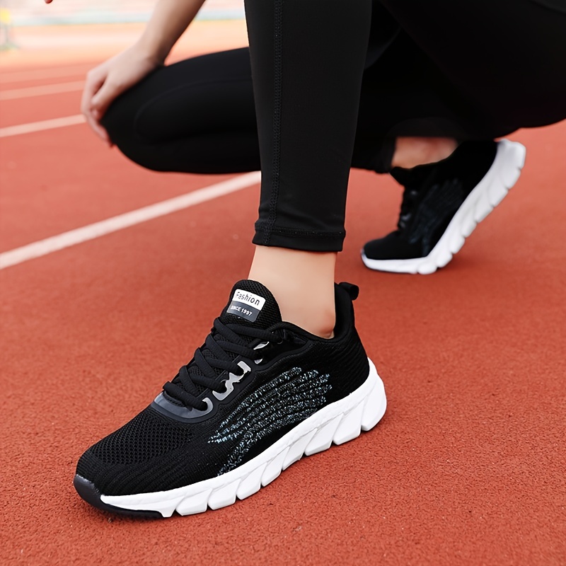 Women's Lightweight Mesh Sneakers Low Top Lace Up Comfy Cozy Round Toe Casual