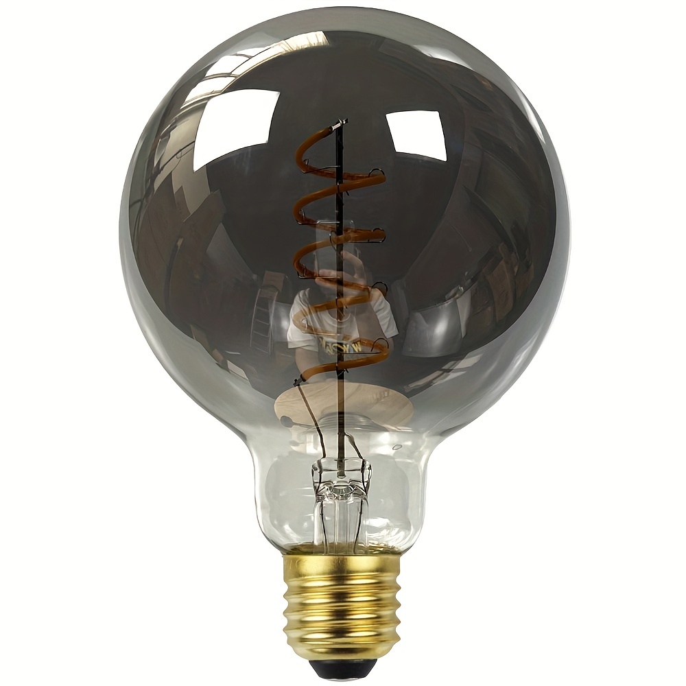 Ampoule à filament LED, Globe Spirale Fumé E27