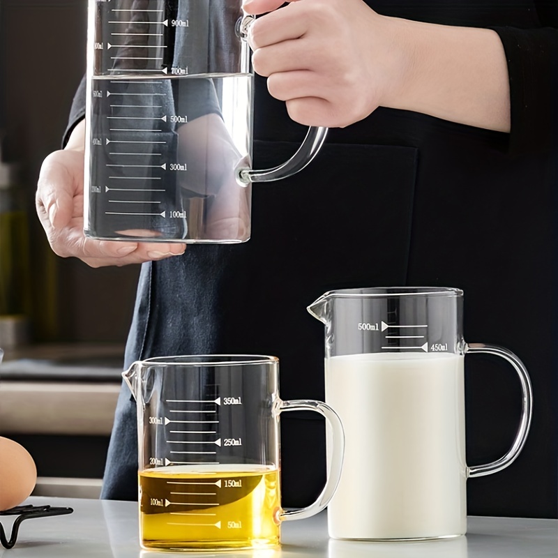 With Clear Scale Glass Measuring Cup Pour Spout Milk Jug Clear Durable  Measure Mug Kitchen Baking Tools Espresso Measuring Cup - AliExpress