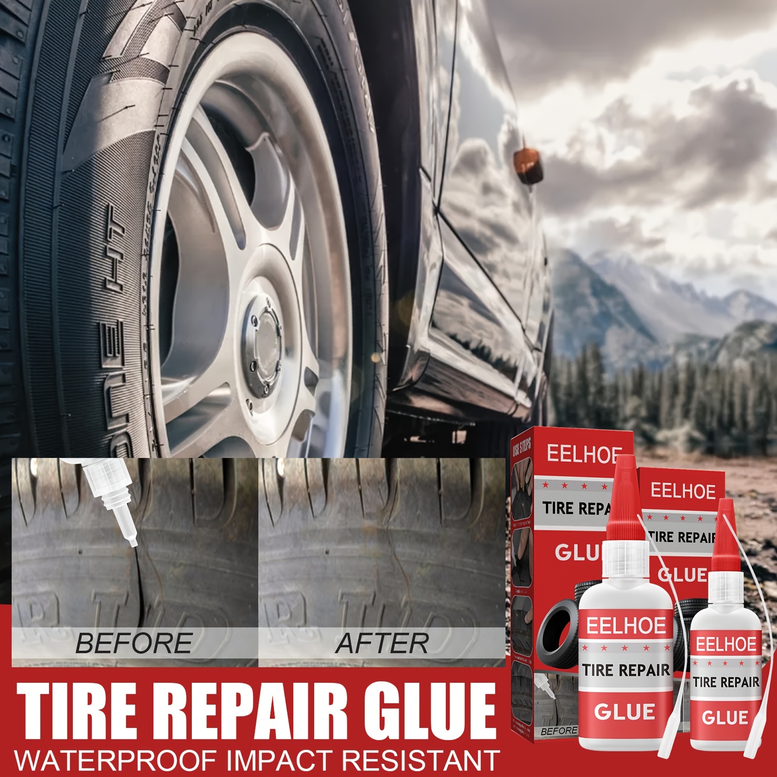 Megawheels Tire Repair Glue, Rubber Cement Tire Repair