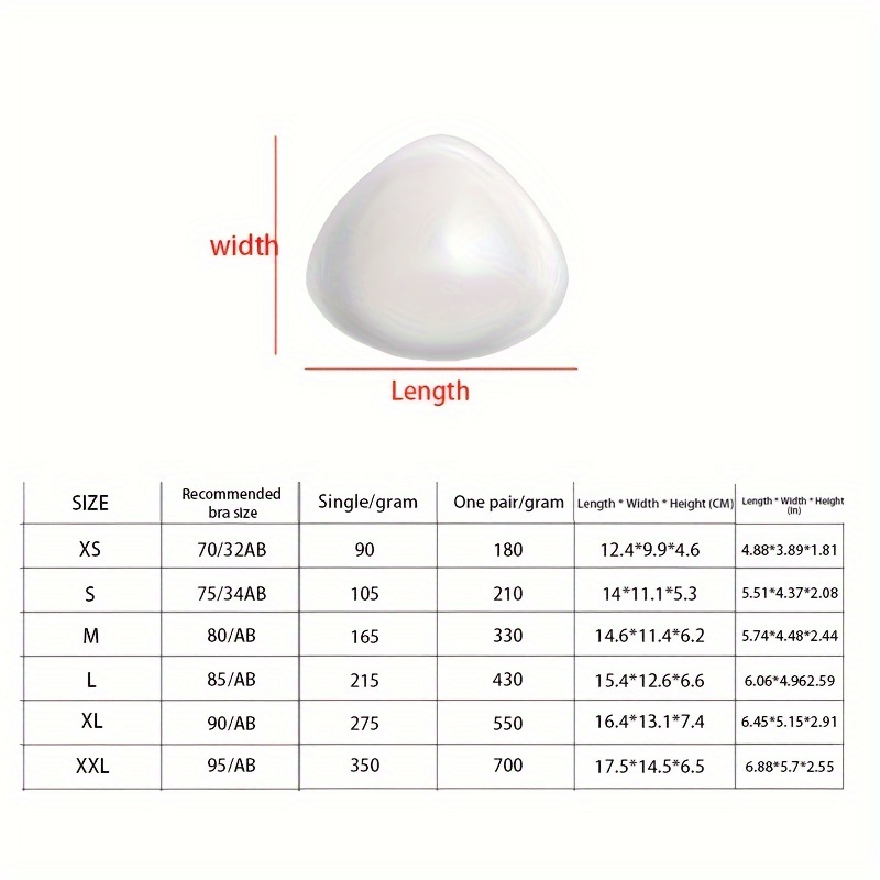 Bust Size Enhancing Silicone Bra Inserts