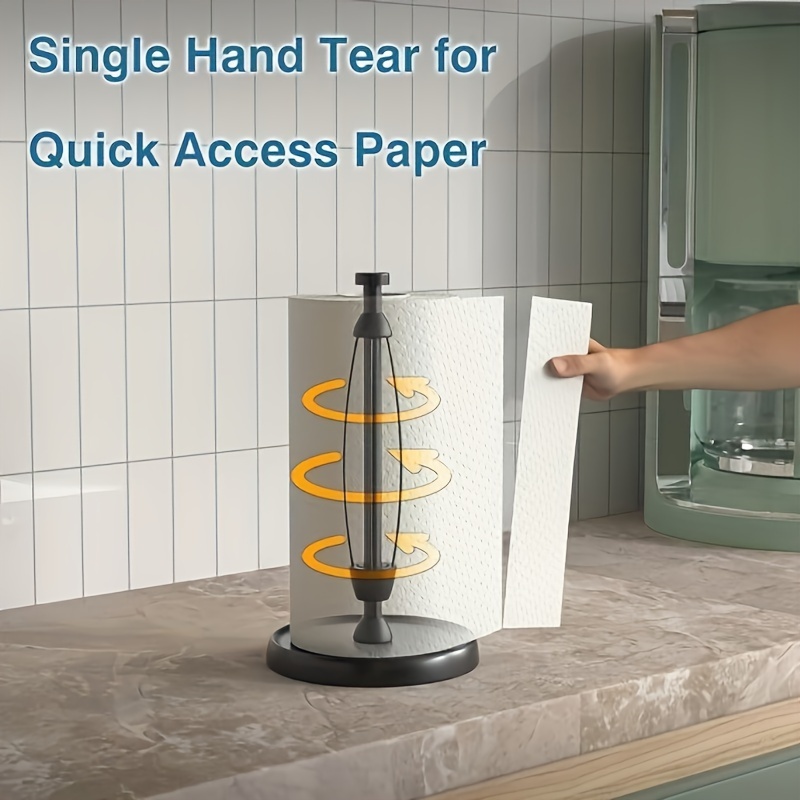 1pc Stainless Steel Vertical Paper Towel Holder For Kitchen