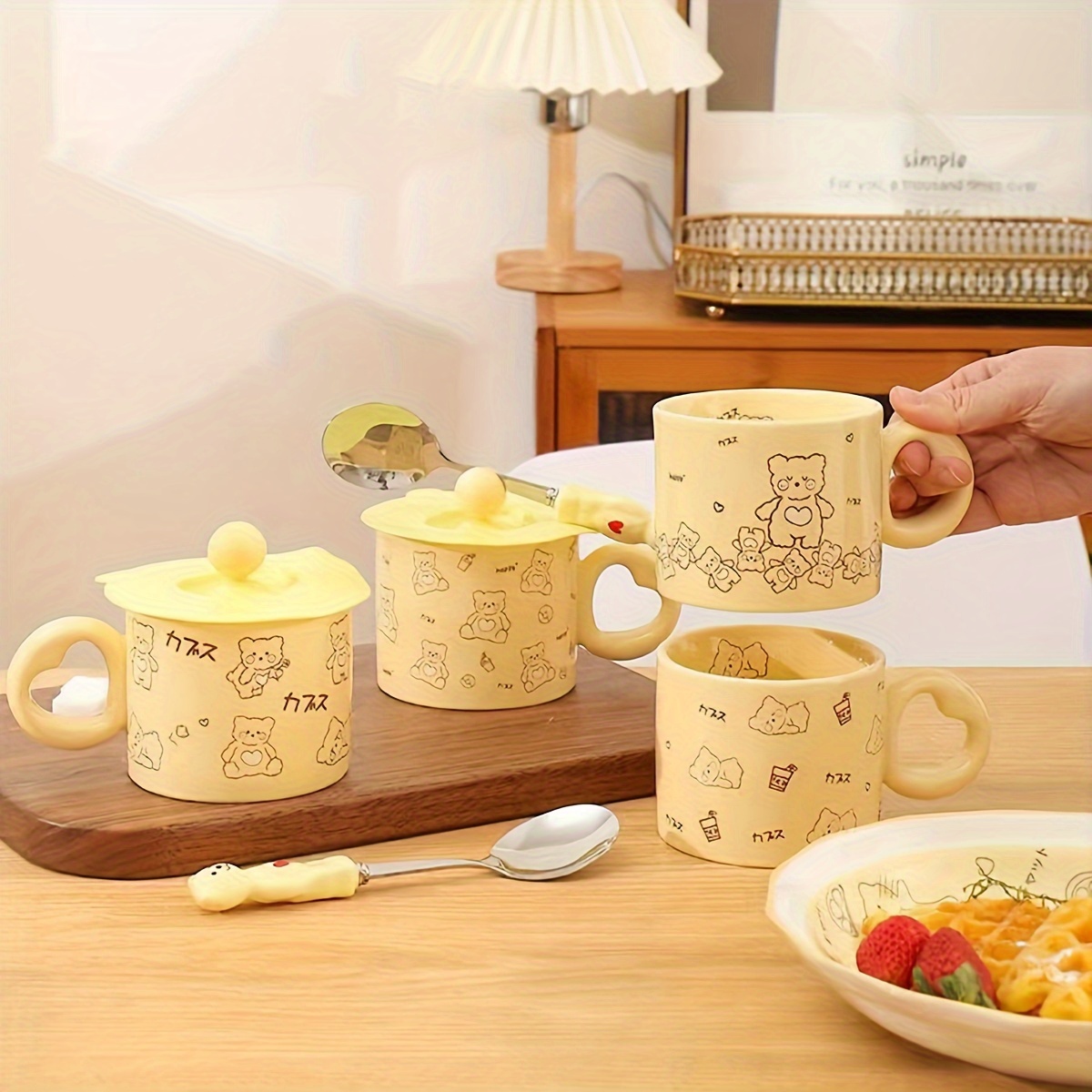 Cute Bear Mugs Set Of 2 Cute Bear Tea Cup Double Wall Glass Milk Co
