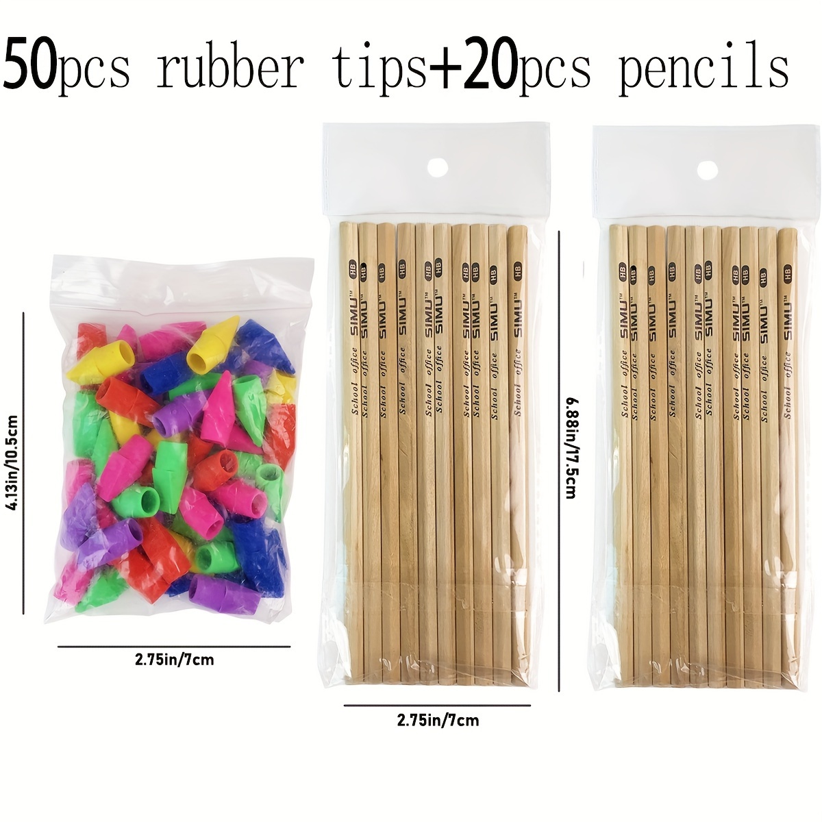 Pencil Erasers Pencil Top Erasers Eraser Tops Pencil - Temu