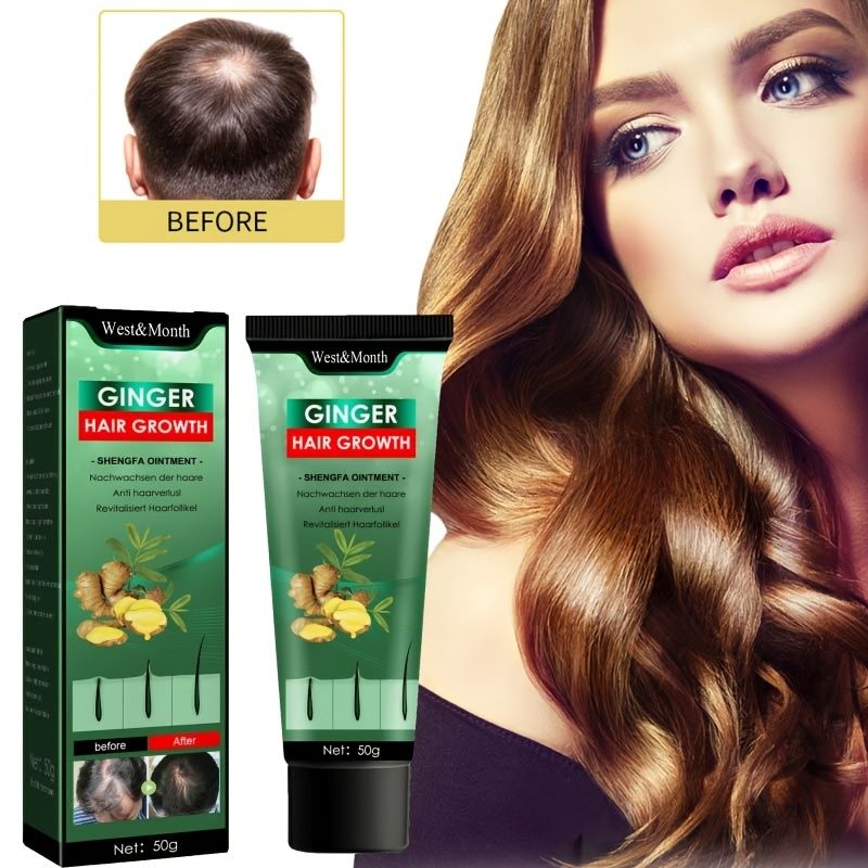 1pc Ginger Hair Growth Cream Hair Regrowth Ginger Cream Hair Moisturizing  Cream - Health & Household - Temu
