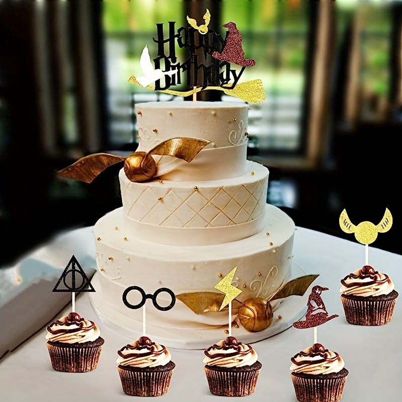 Decoración para Tartas, 22 Piezas Harry Potter Adornos de cupcakes de  Cumpleaños, Adornos de tartas, para Niños y Niñas, Suministros para Fiestas  de