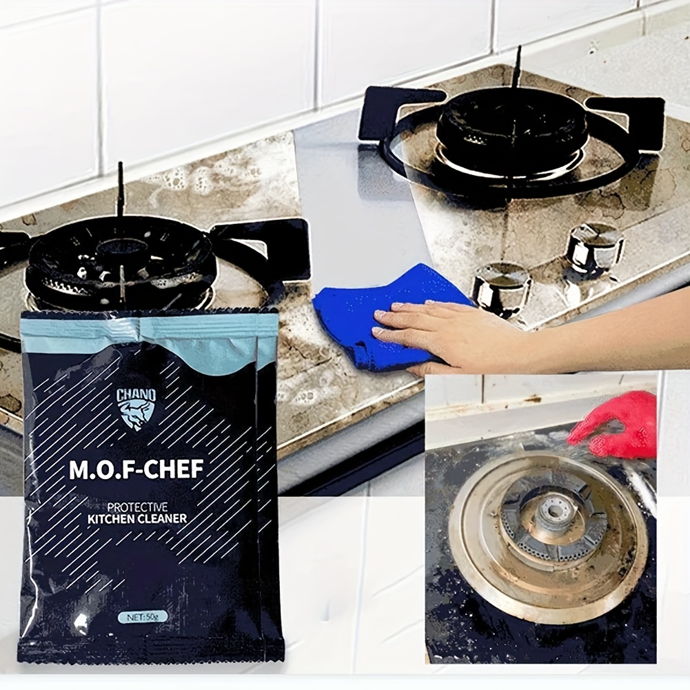 (Buy 2 Get 1 Free)New Heavy Duty Degreaser Cleaner, Mof Chef Cleaner  Powder, Heavy Kitchen Duty Degreaser, Kitchen Oil Pollution Cleaning