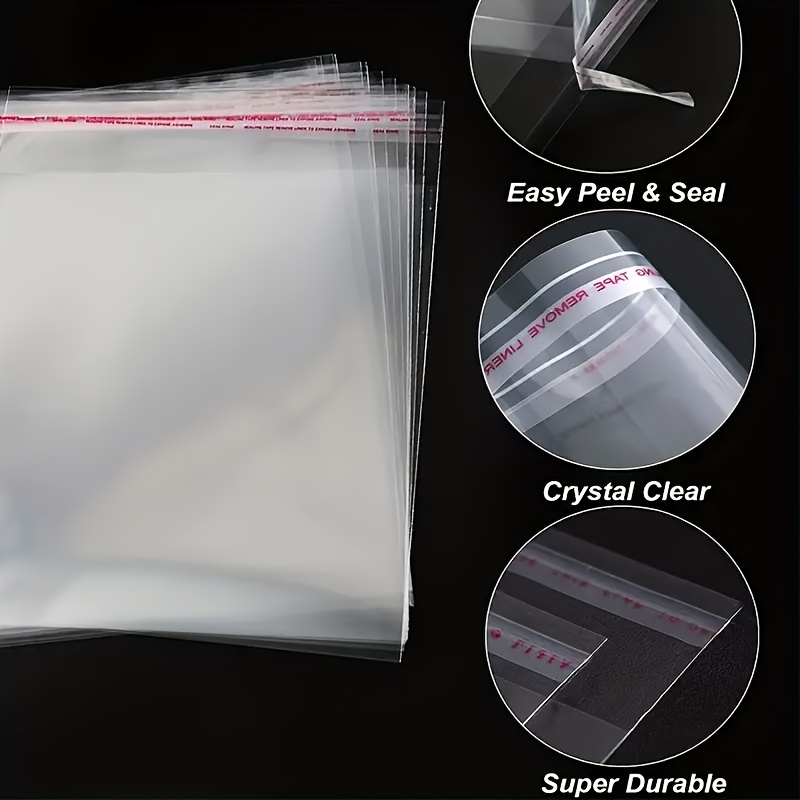 Clear Poly Bags - Self Sealing Bags for Shirts & Shipping Supplies