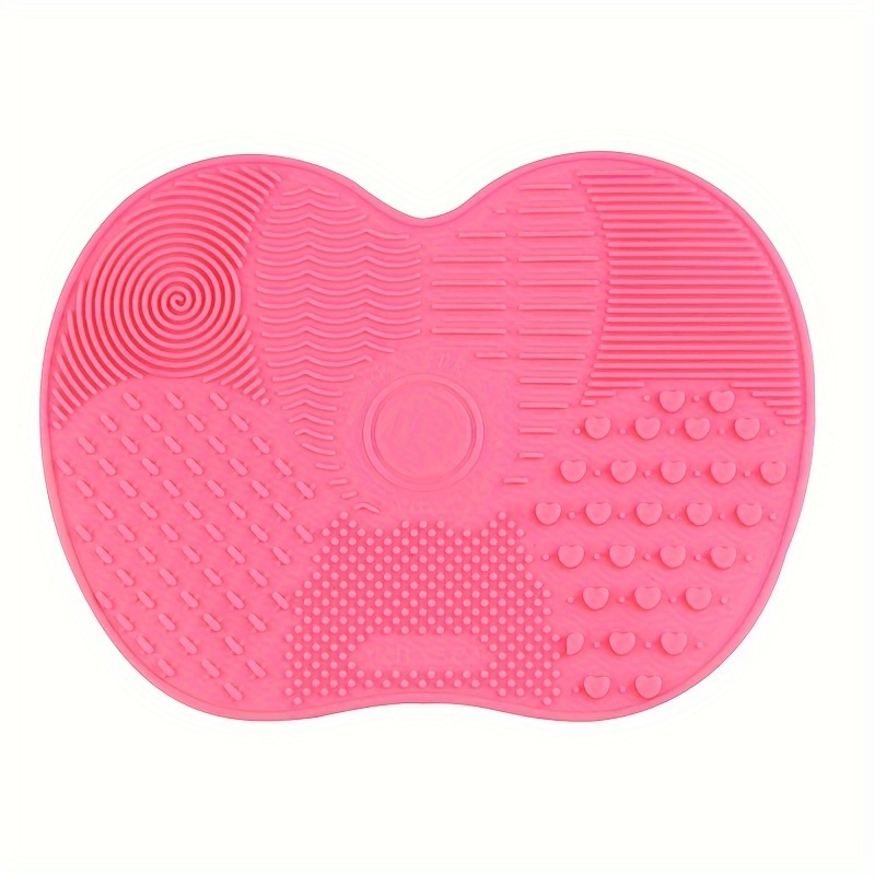 GMMGLT Makeup Brush Cleaning Mat, Reusable Portable Washable Silicone Makeup Brush Drying Storage Rack Holder Cleaning Pad 1pc, Orange