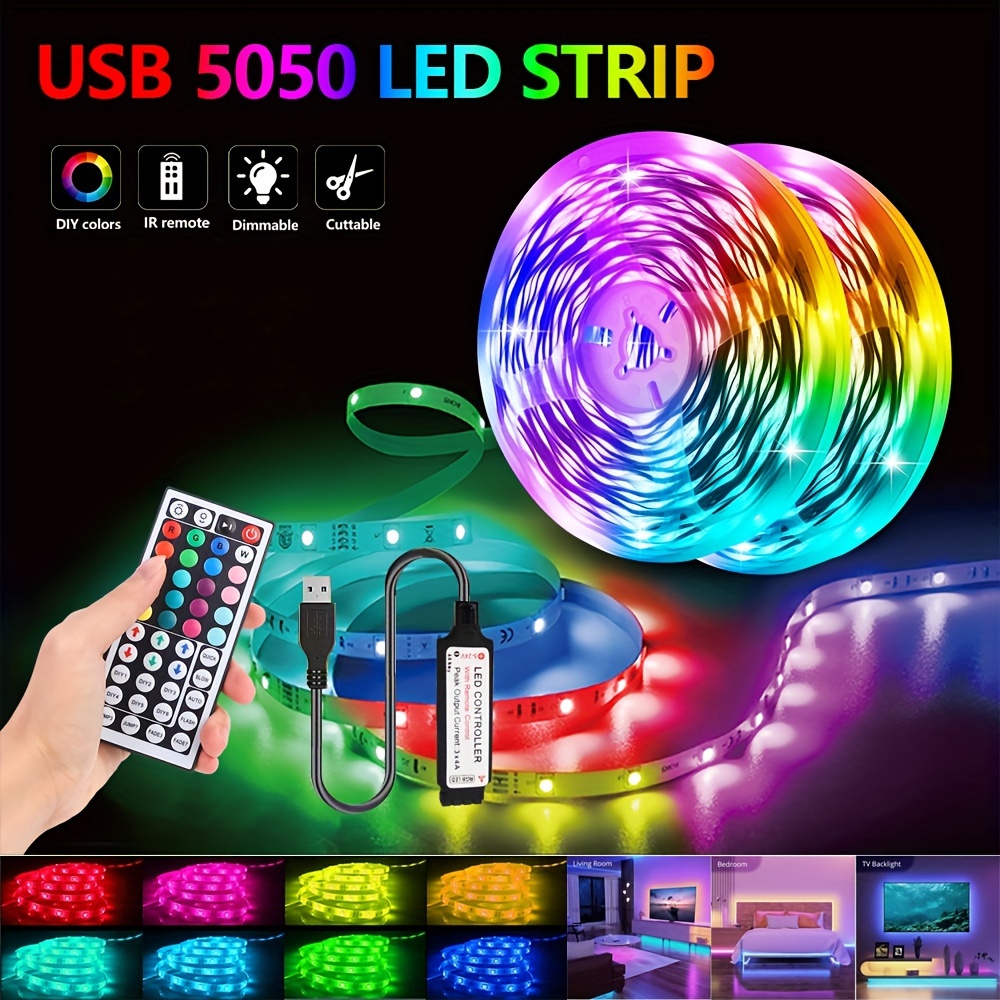 Ensemble de bande LED 1M, bande LED RGB 5050 SMD, bande LED 30 LED