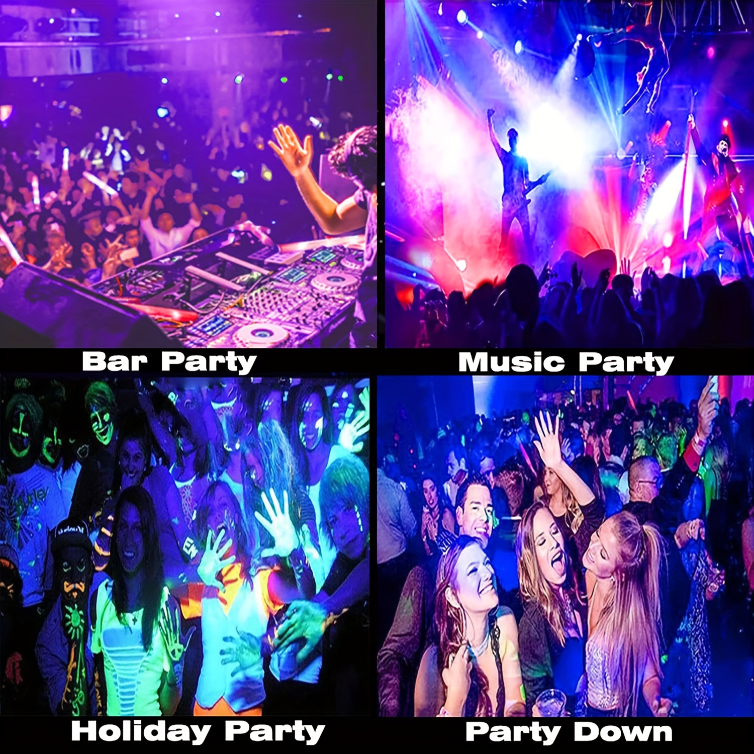 Uv Black Light For Glow Party 6w Led Disco Ball Strobe Lights For Dark  Party Sup