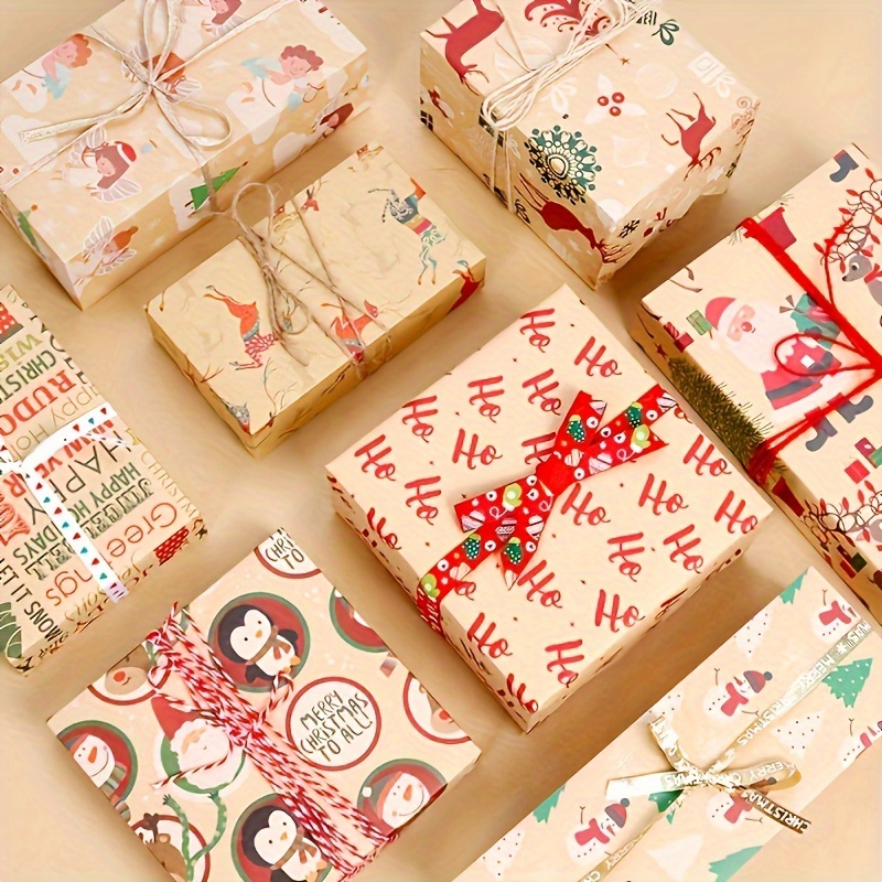 Christmas Retro Wrapping Paper Creative Retro - Temu