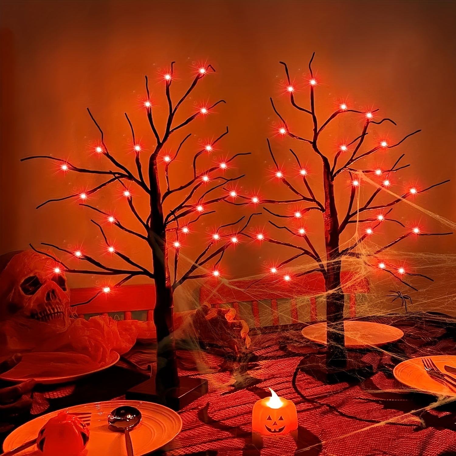 Artificial Halloween Decorative Centerpieces Tree Tree - Temu