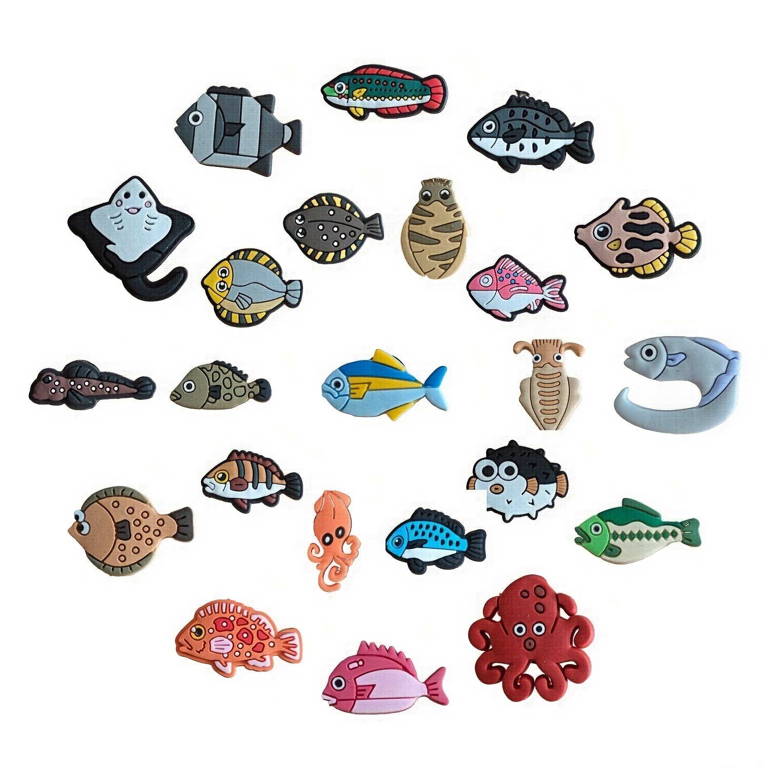 Fish Shoe Charms Cute Cartoon Various Clogs Sandals Women - Temu