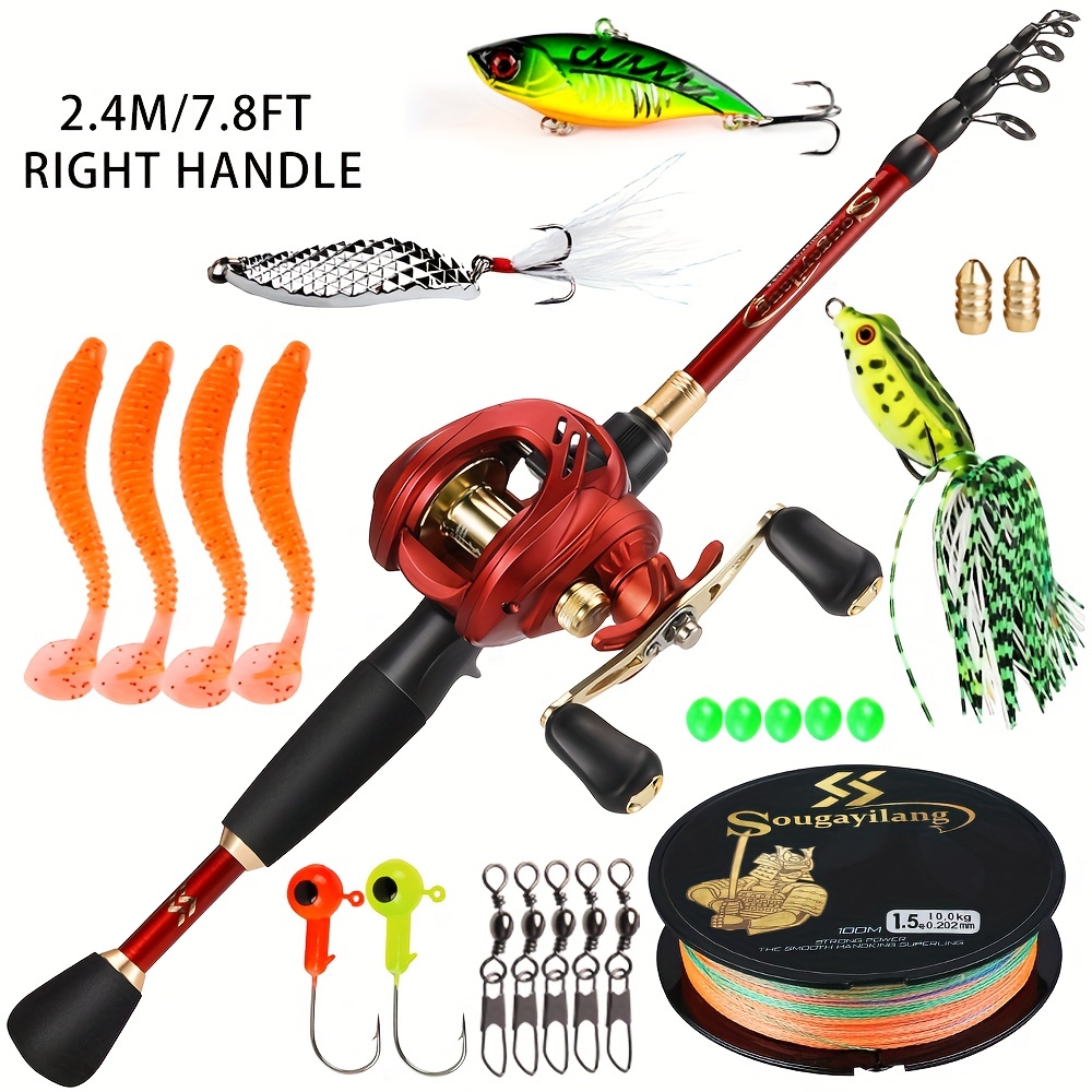 Sougayilang 7' Fishing Rod and Reel Spinning Combo, 2 Piece Fishing Rod,  Size 4000 Reel, Right/Left Handle Position, Suitable for Inshore Fishing