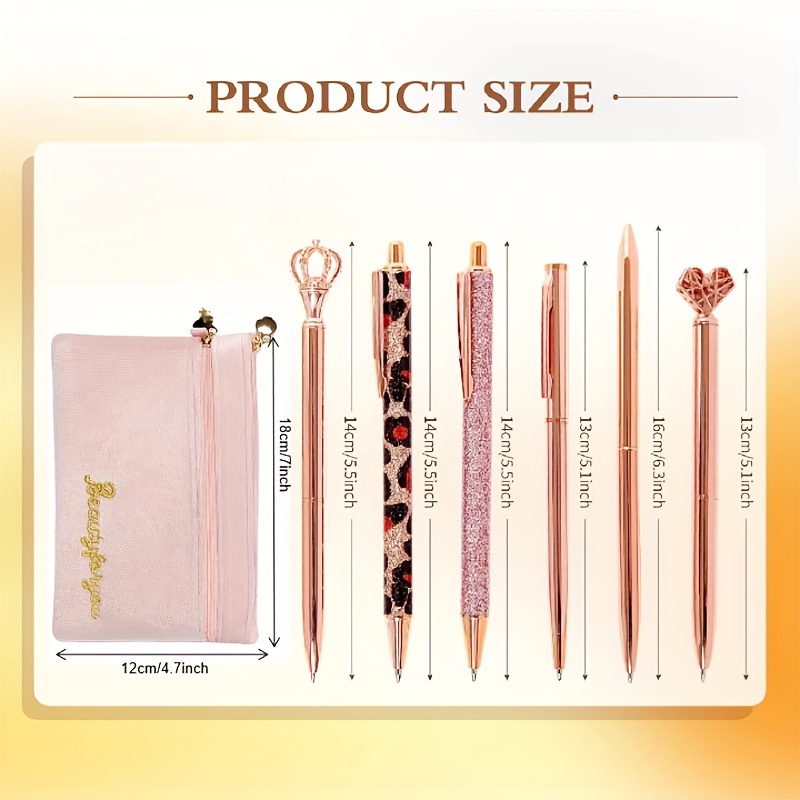 Rose Golden Ballpoint Pen Set For Women Ballpoint Fancy Pens - Temu United  Arab Emirates