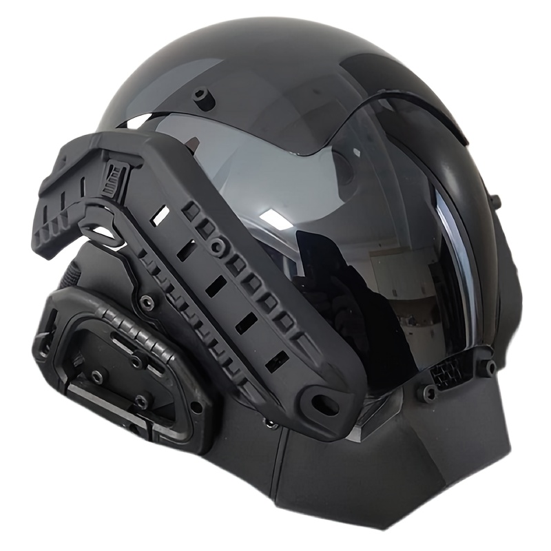 Black Cyberpunk Mask Cosplay Halloween Mechanical Cool Real - Temu ...